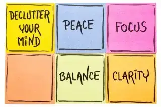 declutter the mind post it notes